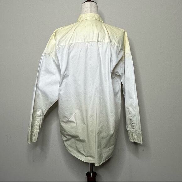 NWOT | ATM | Ombré Poplin Button Down Shirt | Yellow | Large - Picture 4 of 16